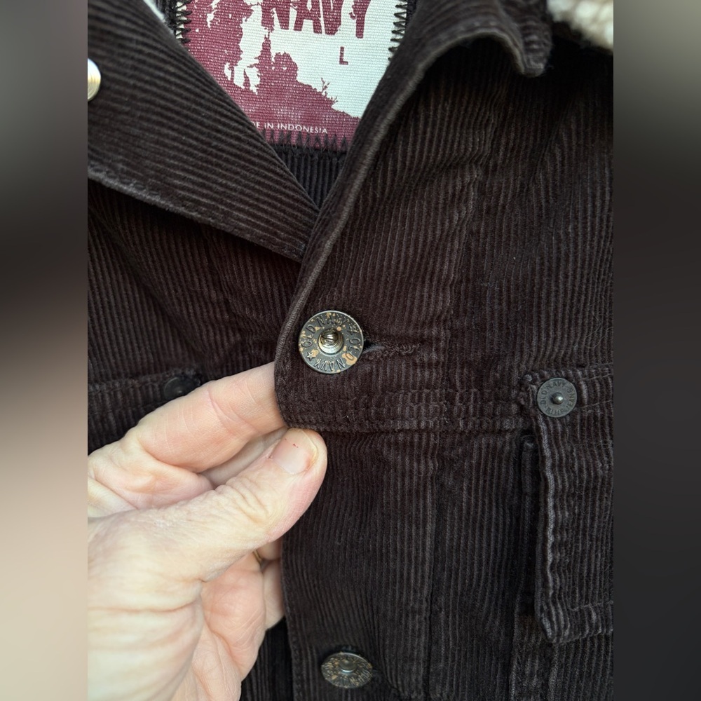 Vintage Old Navy Y2K Corduroy Sherpa Chore Farm Work Jacket Coat Gorpcore - Picture 5 of 9